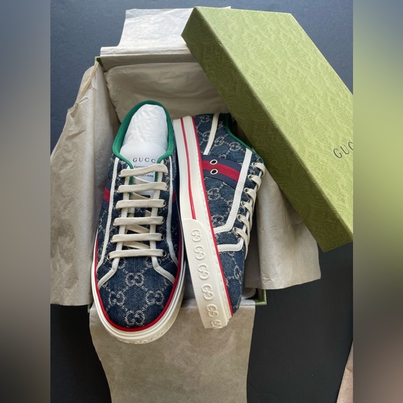 New GG GUCCI TENNIS 1977 SNEAKER Wmn42-US12 - Picture 11 of 16